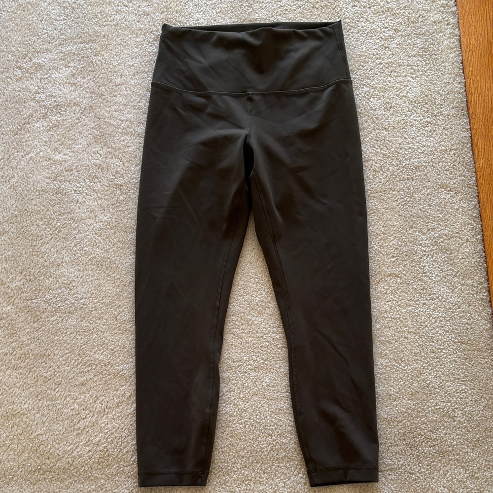 Lululemon Wunder Train Dark Olive Leggings 8